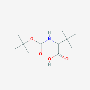 molecular formula C11H21NO4 B558059 2-((tert-Butoxycarbonyl)amino)-3,3-dimethylbutanoic acid CAS No. 102185-35-3