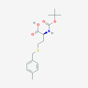 molecular formula C17H25NO4S B558064 (S)-2-((tert-Butoxycarbonyl)amino)-4-((4-methylbenzyl)thio)butanoic acid CAS No. 201419-15-0