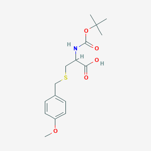 molecular formula C16H23NO5S B558067 L-Cysteine, N-[(1,1-dimethylethoxy)carbonyl]-S-[(4-methoxyphenyl)methyl]- CAS No. 18942-46-6