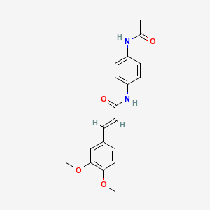 molecular formula C19H20N2O4 B5580733 (E)-N-[4-(ACETYLAMINO)PHENYL]-3-(3,4-DIMETHOXYPHENYL)-2-PROPENAMIDE 