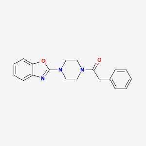 molecular formula C19H19N3O2 B5580747 1-[4-(1,3-BENZOXAZOL-2-YL)PIPERAZIN-1-YL]-2-PHENYLETHAN-1-ONE 