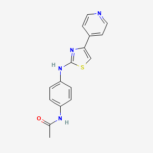 molecular formula C16H14N4OS B5580774 N-[4-[(4-pyridin-4-yl-1,3-thiazol-2-yl)amino]phenyl]acetamide 