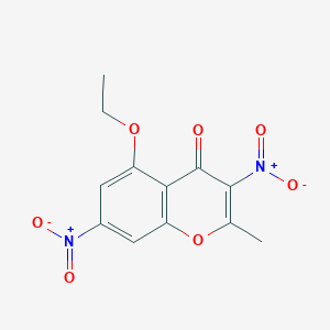 molecular formula C12H10N2O7 B5580824 5-Ethoxy-2-methyl-3,7-dinitrochromen-4-one 