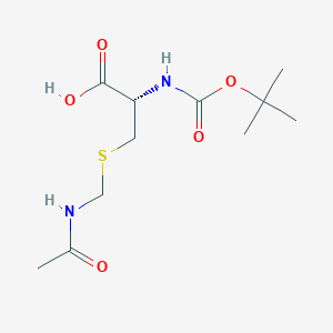 molecular formula C11H20N2O5S B558084 (S)-3-((Acetamidomethyl)thio)-2-((tert-butoxycarbonyl)amino)propanoic acid CAS No. 138775-00-5