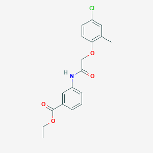 molecular formula C18H18ClNO4 B5580864 Ethyl 3-[[2-(4-chloro-2-methylphenoxy)acetyl]amino]benzoate 