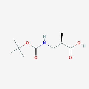 molecular formula C9H17NO4 B558089 (R)-3-((tert-butoxycarbonyl)amino)-2-methylpropanoic acid CAS No. 132696-45-8