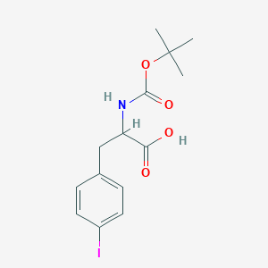 molecular formula C14H18INO4 B558093 3-(4-iodophenyl)-2-[(2-methylpropan-2-yl)oxycarbonylamino]propanoic Acid CAS No. 103882-09-3