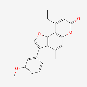 molecular formula C21H18O4 B5580941 9-ethyl-3-(3-methoxyphenyl)-4-methyl-7H-furo[2,3-f]chromen-7-one 