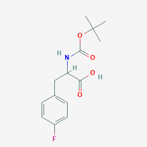 molecular formula C14H18FNO4 B558101 2-((tert-Butoxycarbonyl)amino)-3-(4-fluorophenyl)propanoic acid CAS No. 79561-25-4