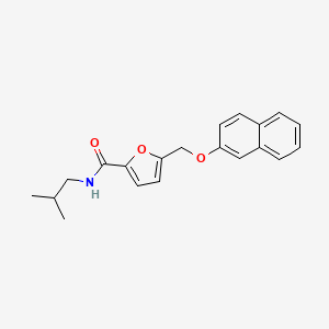 molecular formula C20H21NO3 B5581041 N-(2-methylpropyl)-5-[(naphthalen-2-yloxy)methyl]furan-2-carboxamide CAS No. 438465-55-5