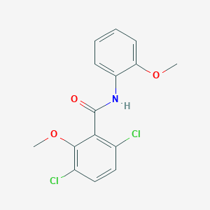 molecular formula C15H13Cl2NO3 B5581236 3,6-dichloro-2-methoxy-N-(2-methoxyphenyl)benzamide 