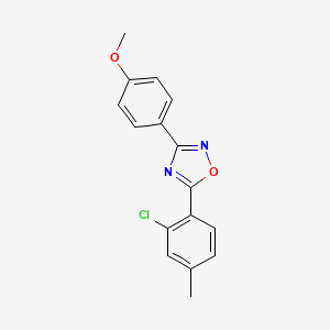 molecular formula C16H13ClN2O2 B5581264 5-(2-chloro-4-methylphenyl)-3-(4-methoxyphenyl)-1,2,4-oxadiazole 