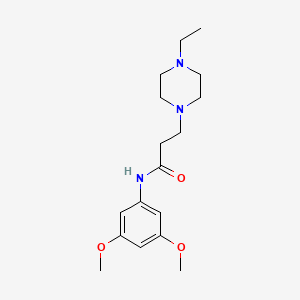 molecular formula C17H27N3O3 B5581283 N-(3,5-dimethoxyphenyl)-3-(4-ethylpiperazin-1-yl)propanamide 