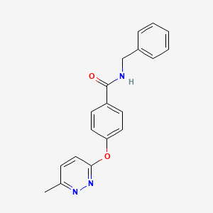 molecular formula C19H17N3O2 B5581376 N-benzyl-4-[(6-methyl-3-pyridazinyl)oxy]benzamide 