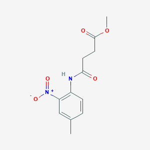 molecular formula C12H14N2O5 B5581410 Methyl 4-(4-methyl-2-nitroanilino)-4-oxobutanoate 