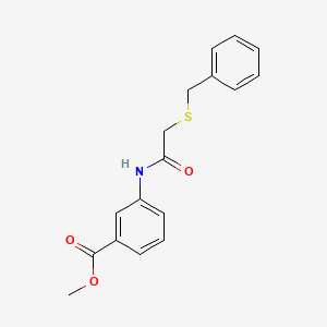 molecular formula C17H17NO3S B5581424 METHYL 3-[2-(BENZYLSULFANYL)ACETAMIDO]BENZOATE 