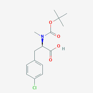 molecular formula C15H20ClNO4 B558143 (R)-2-((叔丁氧羰基)(甲基)氨基)-3-(4-氯苯基)丙酸 CAS No. 125324-00-7