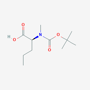 molecular formula C11H21NO4 B558144 (S)-2-((tert-Butoxycarbonyl)(methyl)amino)pentanoic acid CAS No. 136092-78-9