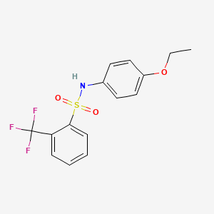molecular formula C15H14F3NO3S B5581461 N-(4-ethoxyphenyl)-2-(trifluoromethyl)benzenesulfonamide 