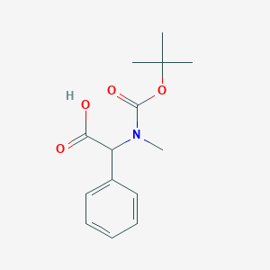 molecular formula C14H19NO4 B558148 2-((叔丁氧羰基)(甲基)氨基)-2-苯基乙酸 CAS No. 30925-08-7
