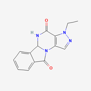 molecular formula C14H12N4O2 B5581508 5-ethyl-1,4,5,8-tetrazatetracyclo[7.7.0.02,6.010,15]hexadeca-2(6),3,10,12,14-pentaene-7,16-dione 