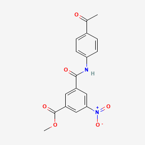 molecular formula C17H14N2O6 B5581545 Methyl 3-[(4-acetylphenyl)carbamoyl]-5-nitrobenzoate 