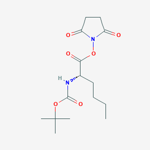 molecular formula C15H24N2O6 B558155 Boc-nle-osu CAS No. 36360-61-9