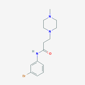 molecular formula C14H20BrN3O B5581556 N-(3-bromophenyl)-3-(4-methylpiperazin-1-yl)propanamide 