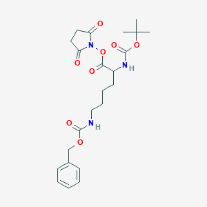 molecular formula C23H31N3O8 B558162 Benzyl (S)-(5-(((1,1-dimethylethoxy)carbonyl)amino)-6-((2,5-dioxo-1-pyrrolidinyl)oxy)-6-oxohexyl)carbamate CAS No. 34404-36-9