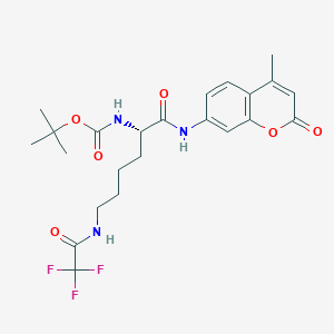 molecular formula C23H28F3N3O6 B558166 Boc-Lys(Tfa)-AMC CAS No. 97885-44-4