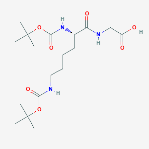 molecular formula C18H33N3O7 B558172 Boc-赖(boc)-甘氨酸-OH CAS No. 120893-72-3