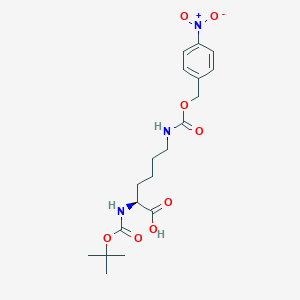 molecular formula C19H27N3O8 B558175 (S)-2-((tert-Butoxycarbonyl)amino)-6-((((4-nitrobenzyl)oxy)carbonyl)amino)hexanoic acid CAS No. 22601-53-2