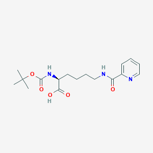 molecular formula C17H25N3O5 B558176 (2S)-2-[(2-methylpropan-2-yl)oxycarbonylamino]-6-(pyridine-2-carbonylamino)hexanoic Acid CAS No. 122532-80-3