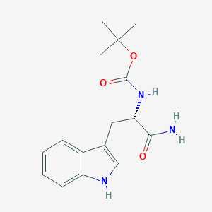 molecular formula C16H21N3O3 B558178 (S)-tert-Butyl (1-amino-3-(1H-indol-3-yl)-1-oxopropan-2-yl)carbamate CAS No. 62559-79-9