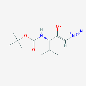 molecular formula C11H19N3O3 B558186 (3S)-3-Boc-amino-1-diazo-4-methyl-2-pentanone CAS No. 67865-71-8
