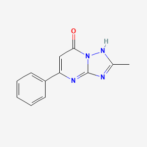 molecular formula C12H10N4O B5581883 2-Methyl-5-phenyl[1,2,4]triazolo[1,5-a]pyrimidin-7-ol 