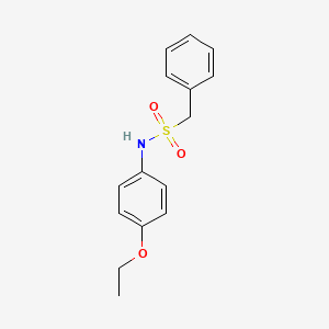 molecular formula C15H17NO3S B5581893 N-(4-ethoxyphenyl)-1-phenylmethanesulfonamide CAS No. 5549-43-9