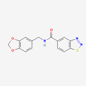 molecular formula C15H11N3O3S B5581907 N-(1,3-benzodioxol-5-ylmethyl)-1,2,3-benzothiadiazole-5-carboxamide 