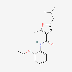 molecular formula C18H23NO3 B5581979 N-(2-ethoxyphenyl)-2-methyl-5-(2-methylpropyl)furan-3-carboxamide 