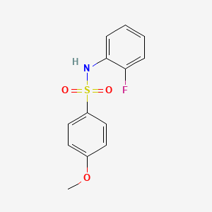molecular formula C13H12FNO3S B5581993 N-(2-fluorophenyl)-4-methoxybenzenesulfonamide 
