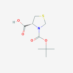 molecular formula C9H15NO4S B558208 (4R)-3-(tert-Butoxycarbonyl)-1,3-thiazolane-4-carboxylic acid CAS No. 51077-16-8