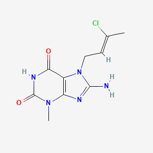 molecular formula C10H12ClN5O2 B5582093 8-amino-7-[(Z)-3-chlorobut-2-enyl]-3-methylpurine-2,6-dione 