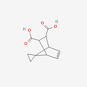 molecular formula C11H12O4 B5582135 spiro[bicyclo[2.2.1]heptane-7,1'-cyclopropane]-5-ene-2,3-dicarboxylic acid 