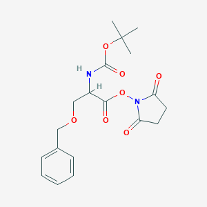 molecular formula C19H24N2O7 B558215 Boc-Ser(Bzl)-OSu CAS No. 13650-73-2