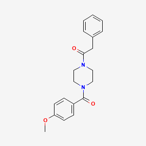 molecular formula C20H22N2O3 B5582163 1-[4-(4-Methoxybenzoyl)piperazin-1-yl]-2-phenylethanone 