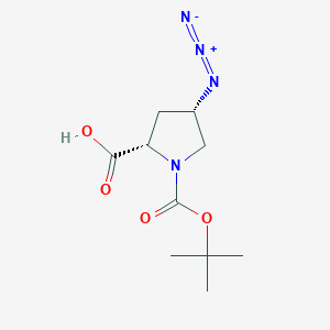 molecular formula C10H16N4O4 B558227 (2S,4S)-1-Boc-4-azidopyrrolidine-2-carboxylic acid CAS No. 132622-65-2