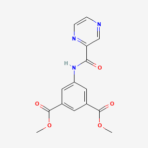 molecular formula C15H13N3O5 B5582450 dimethyl 5-[(2-pyrazinylcarbonyl)amino]isophthalate 