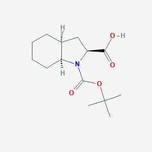 molecular formula C14H23NO4 B558253 (2S,3aS,7aS)-1-(tert-Butoxycarbonyl)octahydro-1H-indole-2-carboxylic acid CAS No. 109523-13-9