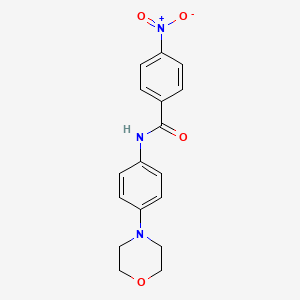 molecular formula C17H17N3O4 B5582567 N-[4-(morpholin-4-yl)phenyl]-4-nitrobenzamide CAS No. 303972-21-6