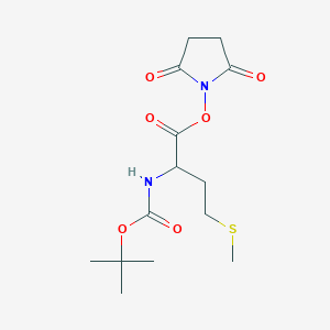 molecular formula C14H22N2O6S B558260 Succinimido (S)-2-[(tert-butoxycarbonyl)amino]-4-(methylthio)butyrate CAS No. 3845-64-5